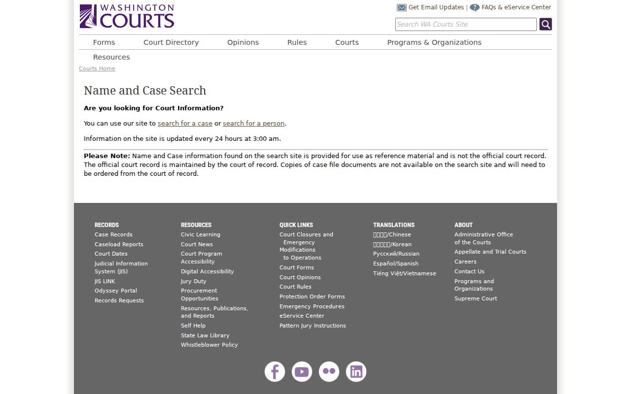 Lacey residents directory Washington court name search